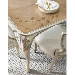 Casa Padrino Luxus Barock Esstisch Braun / Champagner-Gold 213-300 cm - Barock Möbel