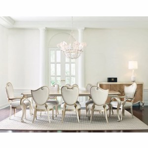 Casa Padrino Luxus Barock Esstisch Braun / Champagner-Gold 213-300 cm - Barock Möbel