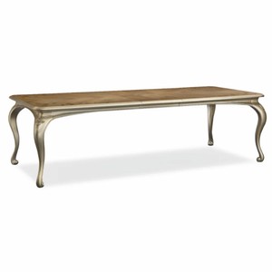 Casa Padrino Luxus Barock Esstisch Braun / Champagner-Gold 213-300 cm - Barock Möbel