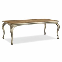Casa Padrino tavolo da pranzo barocco di lusso marrone / oro-champagne 213-300 cm - Mobili barocchi