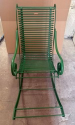 Casa Padrino Art Nouveau Garden Rocking Chair in Green Wrought Iron - 135 x 58 x 103 cm