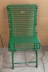 Casa Padrino Art Nouveau Garden Chair in Wrought Iron Antique Green, 47 x 44 x H. 82 cm