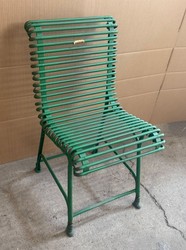Casa Padrino Art Nouveau Garden Chair in Wrought Iron Antique Green, 47 x 44 x H. 82 cm