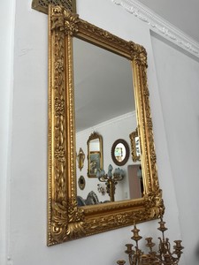 Casa Padrino Miroir Baroque Mural Style Antique, Or, 143 x 91 cm, Cadre en bois massif