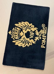 Casa Padrino Zerbino di Lusso VIP Krone di Harald Glööckler in Nero / Oro 80 x 50 cm