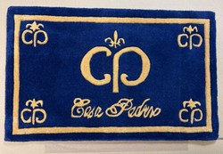 Casa Padrino Zerbino di Design in elegante colorazione blu / oro 80 x 50 cm