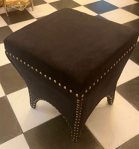 Casa Padrino Sgabello Barocco in Elegante Stile Barocco, Nero, 39 x 39 x H. 45 cm