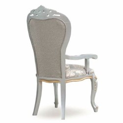 Casa Padrino Luxury Baroque Dining Room Set Gray / Silver / Gold - 1 Dining Table & 8 Chairs