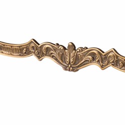 Casa Padrino console baroque de luxe avec plateau en marbre laiton vintage / blanc 87,5 cm