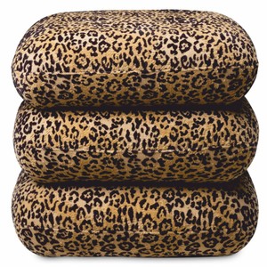 Casa Padrino Luxus Drehhocker Leopard H. 55 cm - Luxus Hotel Möbel