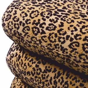 Casa Padrino Luxus Drehhocker Leopard H. 55 cm - Luxus Hotel Möbel