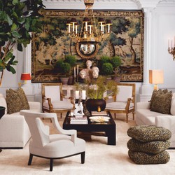 Casa Padrino sgabello girevole di lusso leopard A. 55 cm - Mobili di lusso per hotel
