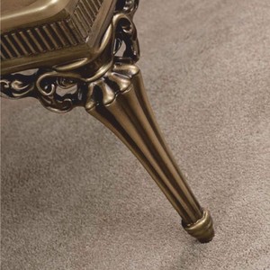 Casa Padrino Luxus Barock Massivholz Couchtisch Gold 120 cm - Barock Wohnzimmer Möbel