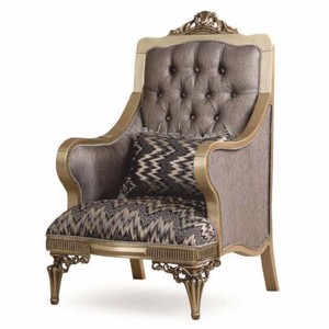 Casa Padrino fauteuil baroque de luxe gris / or H. 122 cm - Meubles Baroques

