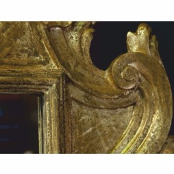 Casa Padrino Specchio Barocco di Lusso con Portacandele Oro Antico A. 85 cm - Fatto in Italia