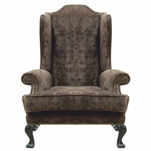 Casa Padrino fauteuil à oreilles baroque de luxe gris / vert foncé H. 120 cm - Meubles baroques