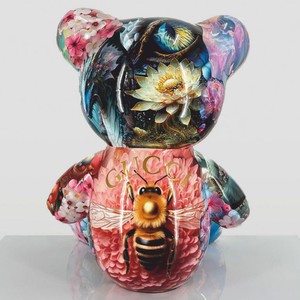 Casa Padrino Deko Figur Teddybär Bunt H. 35 cm - Deko Figuren