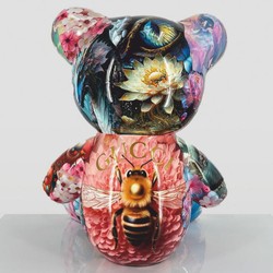 Luxus Deko Figur Skulptur Teddybär Bunt