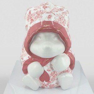 Casa Padrino Decorative Sculpture Panda Bear White / Pink H. 90 cm - Decorative Figure