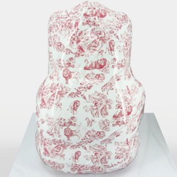 Deko Skulptur Figur Panda Bär Weiß Rosa