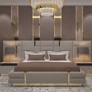 Casa Padrino Luxus Nachttisch Grau / Gold 65 cm - Luxus Hotel & Schlafzimmer Möbel