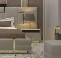Luxus Nachttisch Nachtkommode Grau Gold Luxus Nachttisch Nachtkommode Grau Gold