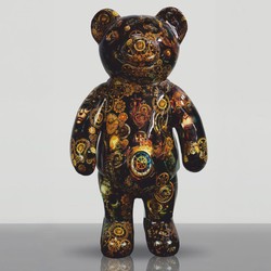 XXL Deko Skulptur Figur Teddybär Bunt