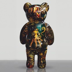 XXL Deko Skulptur Figur Teddybär Bunt