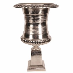 Casa Padrino pot de fleurs baroque en aluminium argent H. 71 cm - Accessoires de décoration baroque