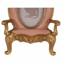 Casa Padrino cornice immagini barocco a forma di poltrona rosa / oro A. 18,5 cm