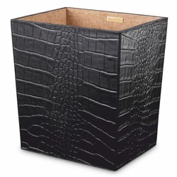Luxus Leder Echtleder Schreibtisch Set Schwarz