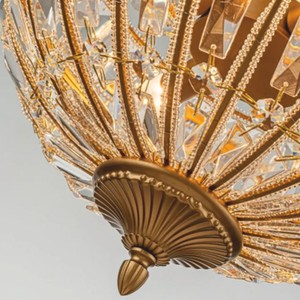 Casa Padrino Barock Kristall Kronleuchter Gold Ø 42 x H. 80 cm - Barock Leuchten