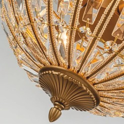 Casa Padrino lustre baroque en cristal or Ø 42 x H. 80 cm - Luminaires baroques
