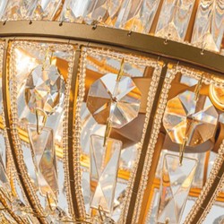Casa Padrino lustre baroque en cristal or Ø 42 x H. 80 cm - Luminaires baroques