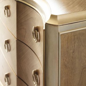 Casa Padrino Luxus Barock Kommode mit 9 Schubladen Braun / Champagner-Gold 185 cm
