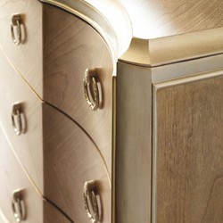 Casa Padrino Luxury Baroque Chest of Drawers with 9 Drawers Brown / Champagne-Gold 185 cm