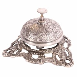 Casa Padrino Baroque Table Bell Silver 13 cm - Hotel & Restaurant Accessories