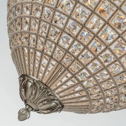Casa Padrino baroque crystal chandelier silver Ø 60 x H. 85 cm - Baroque lights