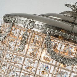 Casa Padrino baroque crystal chandelier silver Ø 60 x H. 85 cm - Baroque lights