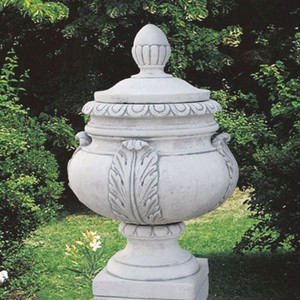 Casa Padrino ánfora barroco de lujo para jardín gris Al. 77 cm - Hecho en Italia