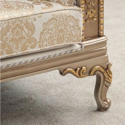 Prunkvolles Luxus Barock Wohnzimmer Set Creme Grau Gold