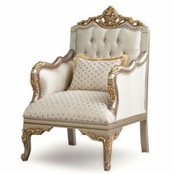 Prunkvolles Luxus Barock Wohnzimmer Set Creme Grau Gold