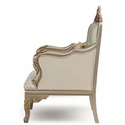 Prunkvolles Luxus Barock Wohnzimmer Set Creme Grau Gold