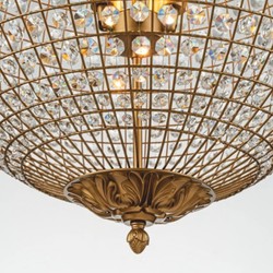 Casa Padrino lámpara de araña de cristal barroco oro Ø 61 x Al. 80 cm - Luces barrocos