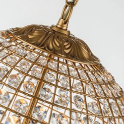 Casa Padrino lampadario barocco in cristallo oro Ø 40 x A. 50 cm - Luci barocche