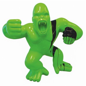 Casa Padrino XXL decorative sculpture gorilla monkey green / black H. 180 cm - Garden figure Casa Padrino XXL decorative sculpture gorilla monkey green / black H. 180 cm - Garden figure