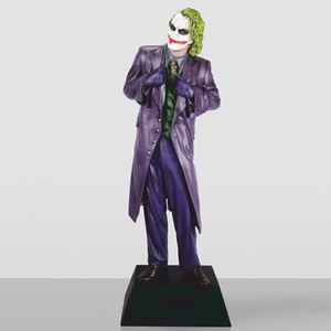 Casa Padrino XXL Deko Skulptur Lila / Grün H. 215 cm - Lebensgroße Deko Figur