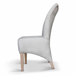 Casa Padrino sedia da pranzo di lusso in pelle grigio vintage / naturale A. 93 cm