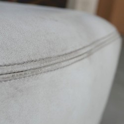 Casa Padrino sedia da pranzo di lusso in pelle grigio vintage / naturale A. 93 cm