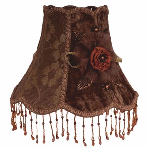 Casa Padrino paralume barocco in velluto marrone 29 cm - Accessori decorativi barocchi